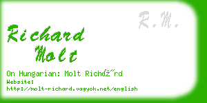 richard molt business card